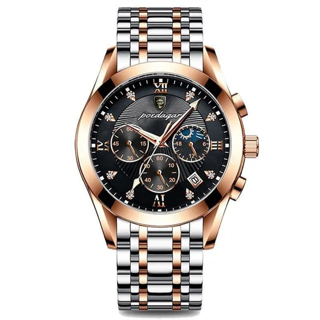 New Fashion Mens Watches Waterproof Luminous TLuxury Quartz Wristwatch