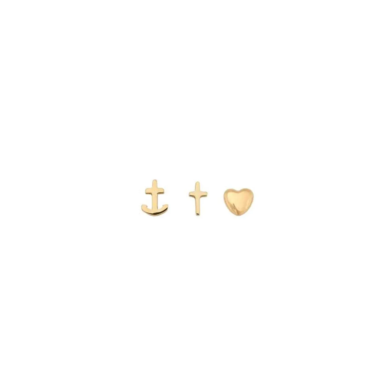 One Studs Faith Hope Love Gold