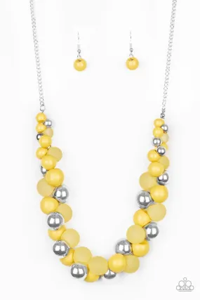 Paparazzi Necklace ~ Bubbly Brilliance - Yellow