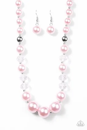 Paparazzi Necklace ~ GLAM Straight! - Pink