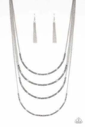 Paparazzi Necklace ~ It Will Be Over MOON - Silver