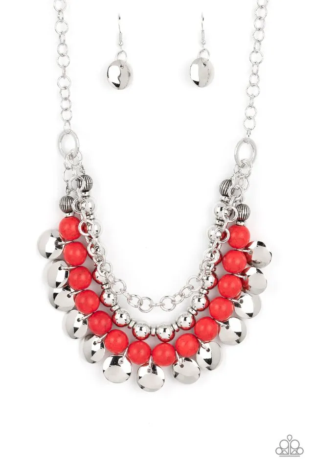 Paparazzi Necklace ~ Leave Her Wild - Red