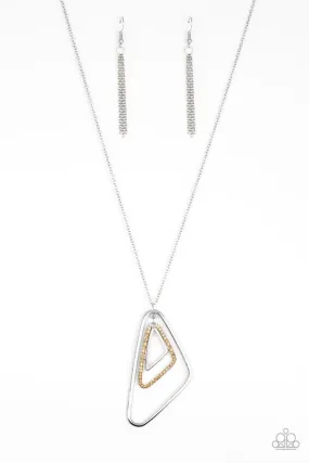 Paparazzi Necklace ~ Triple Trifecta - Brown