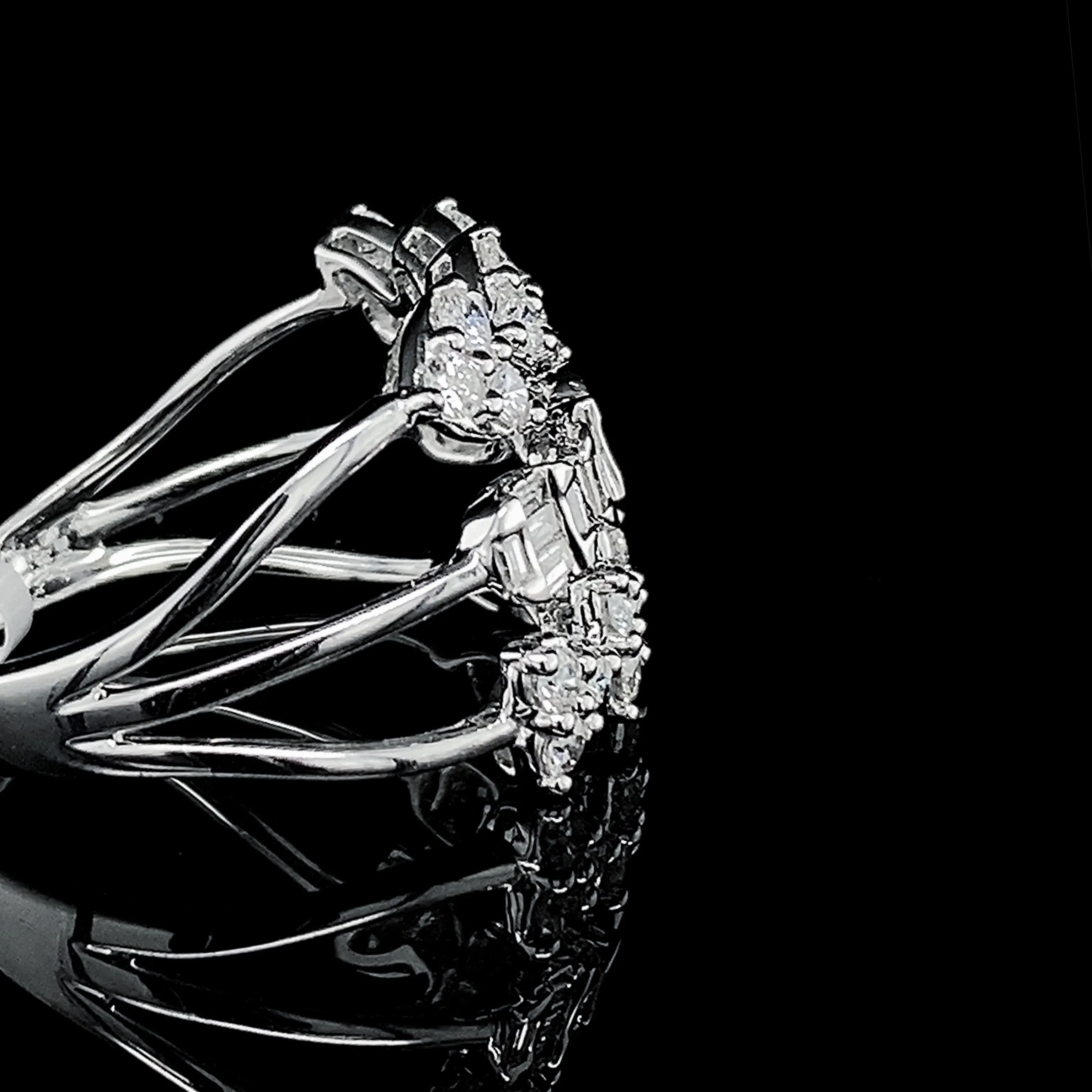 PREORDER | Heart & Oval Layered Stack Diamond Ring 14kt