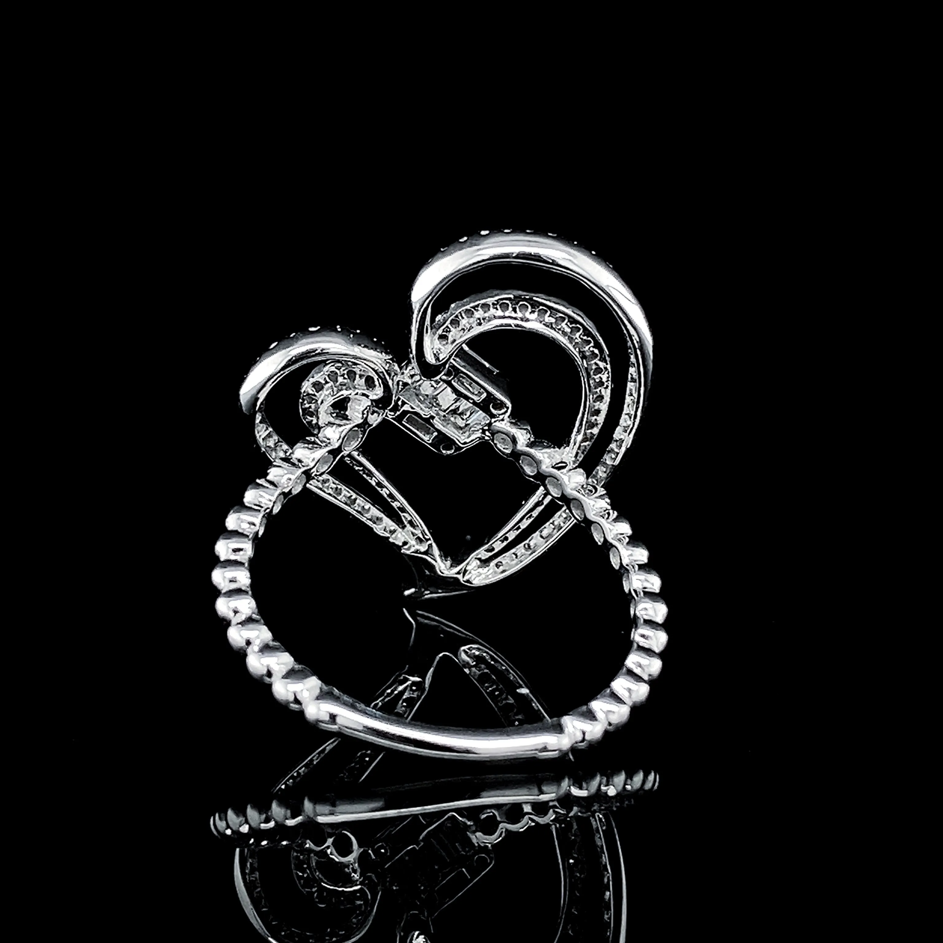 PREORDER | Heart Halo Paved Diamond Ring 14kt