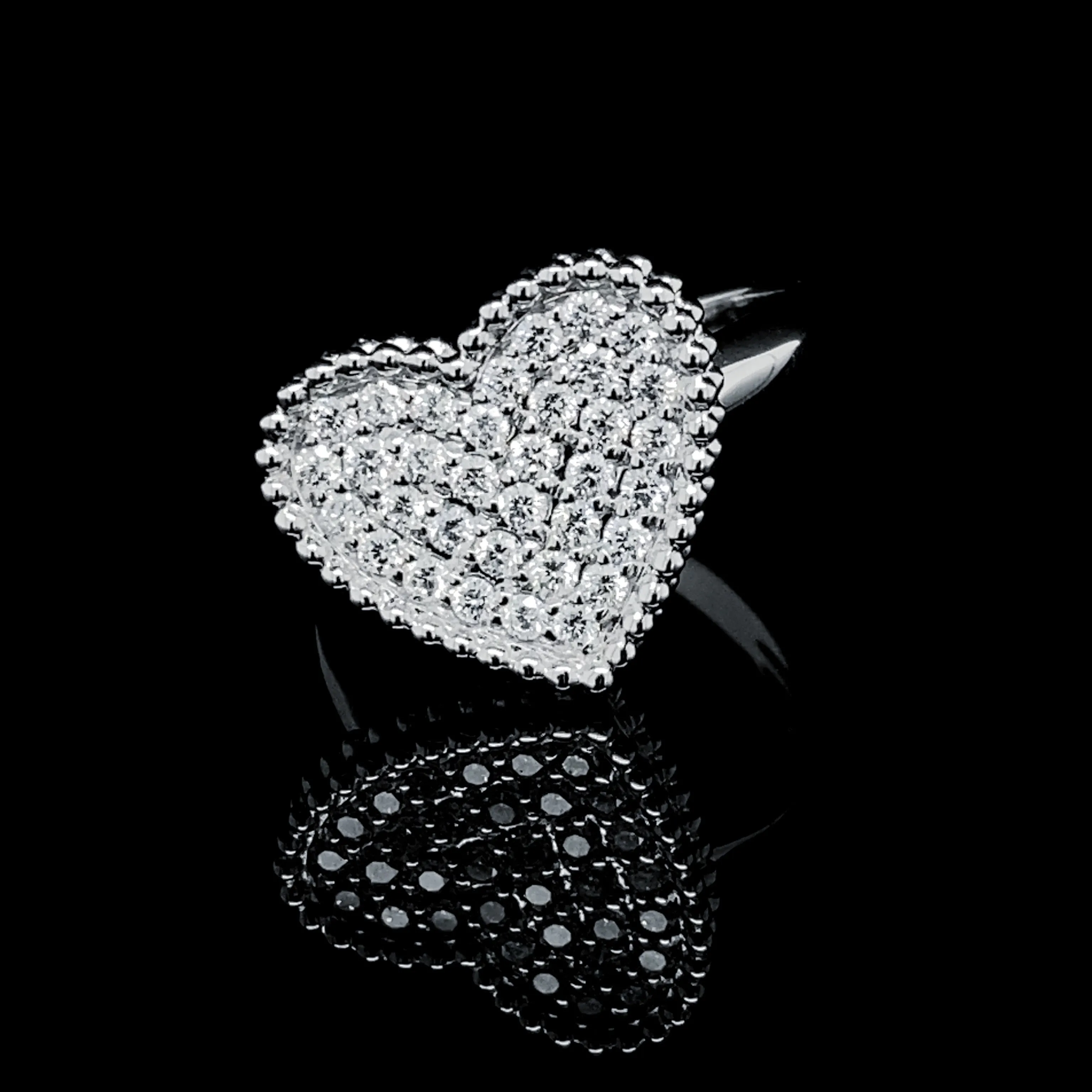 PREORDER | Large Classic Heart Diamond Ring 14kt