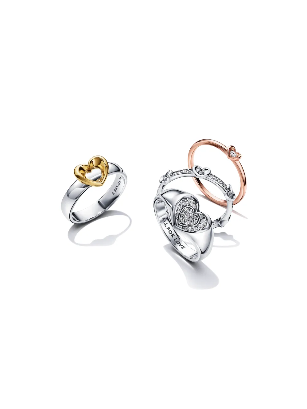 Radiant Heart Pavé Signet Ring