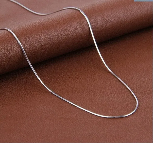 Real Solid 925 Sterling Silver Snake Chain necklaces | Silver Round Chain Necklace | Sterling Silver Ladies Snake Chain | Delicate necklace