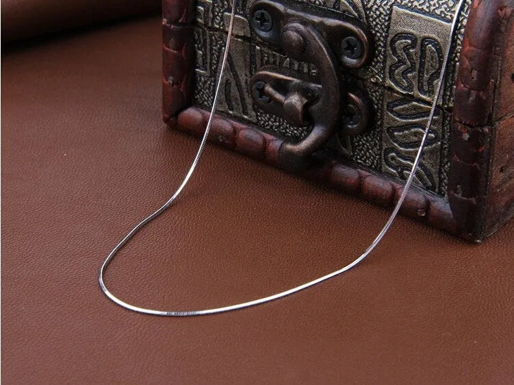 Real Solid 925 Sterling Silver Snake Chain necklaces | Silver Round Chain Necklace | Sterling Silver Ladies Snake Chain | Delicate necklace