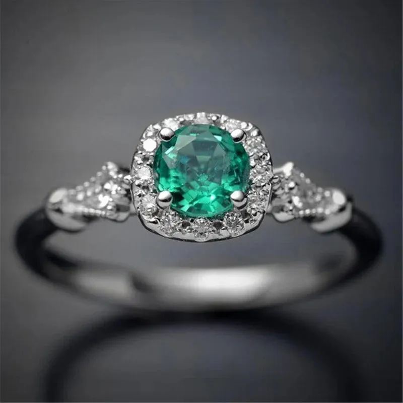 Romantic Vow Sincere Commitment Engagement Rings Exquisite White Drill Fashion Rings Women Wedding Trendy Jewelry Best Gifts