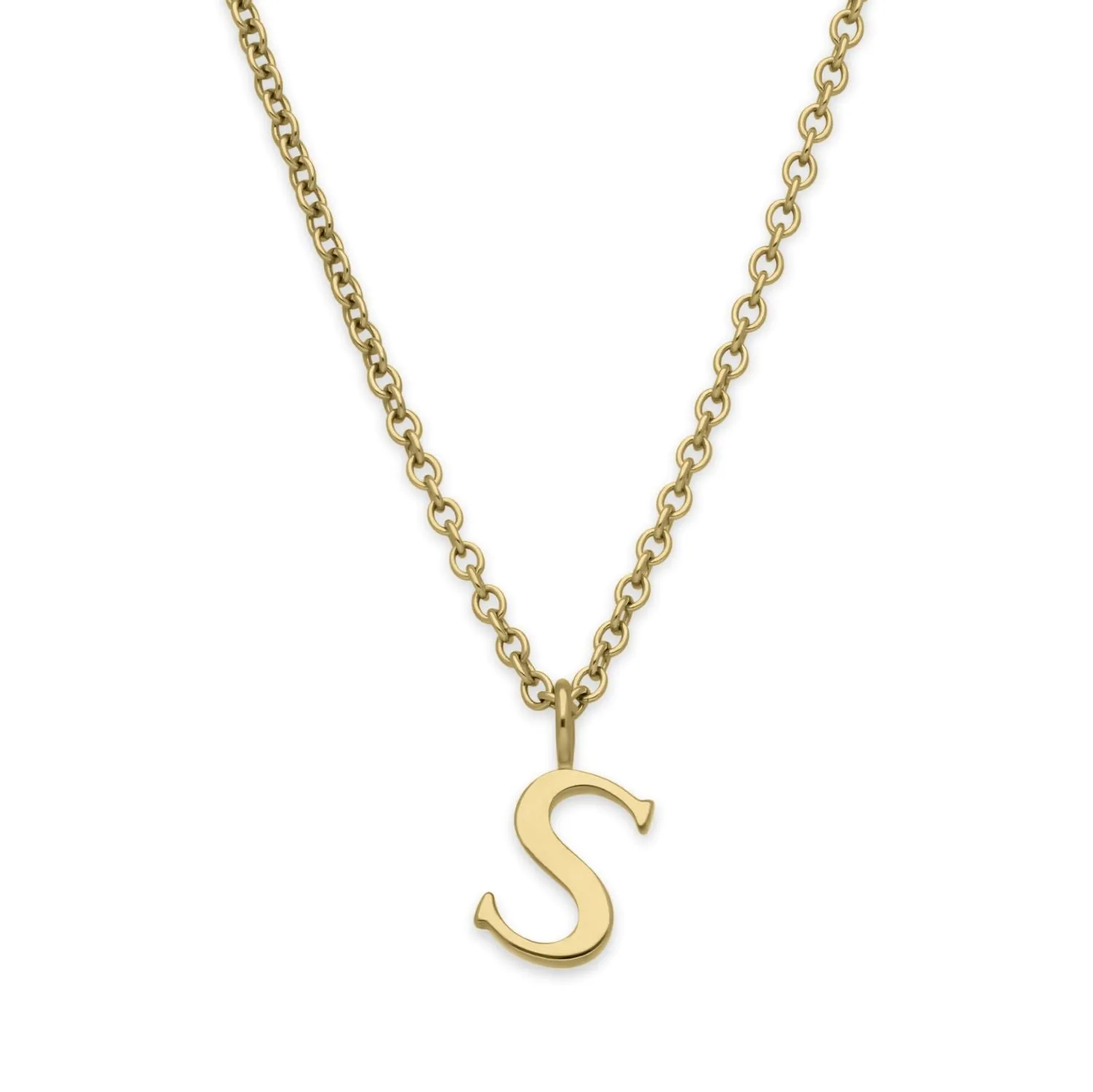 S Letter Gold Necklace