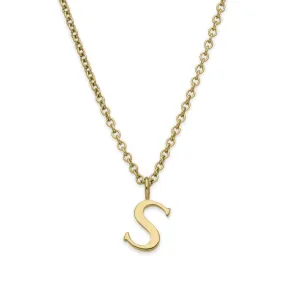 S Letter Gold Necklace