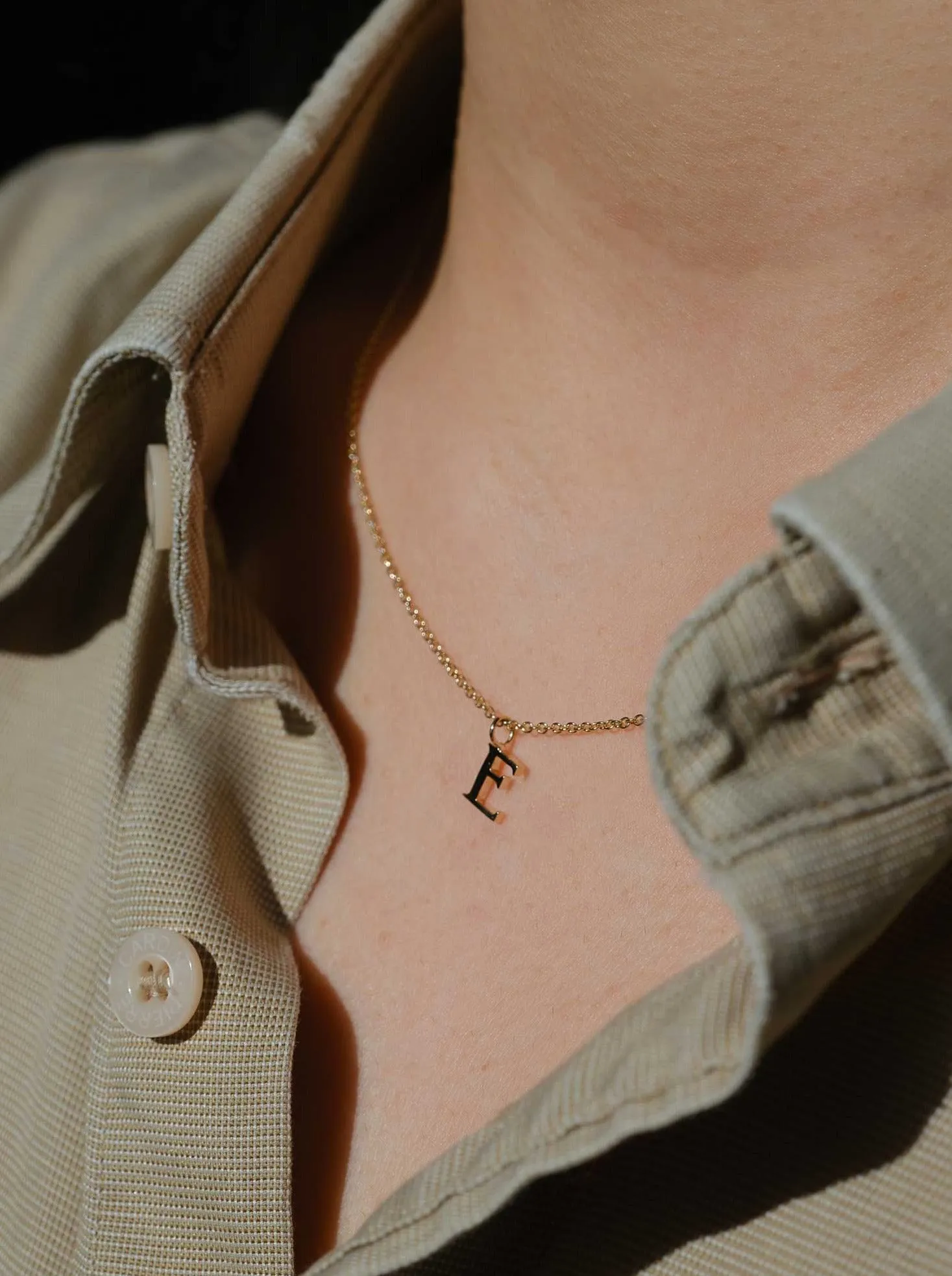S Letter Gold Necklace