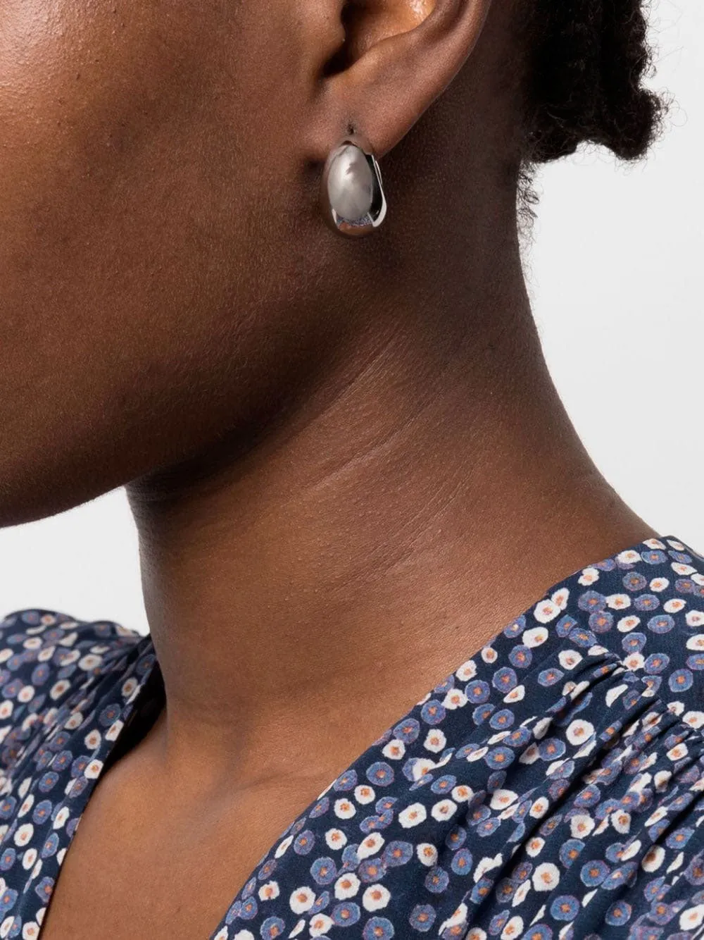 Shiny-crescent earrings