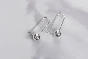 Silver ball earrings