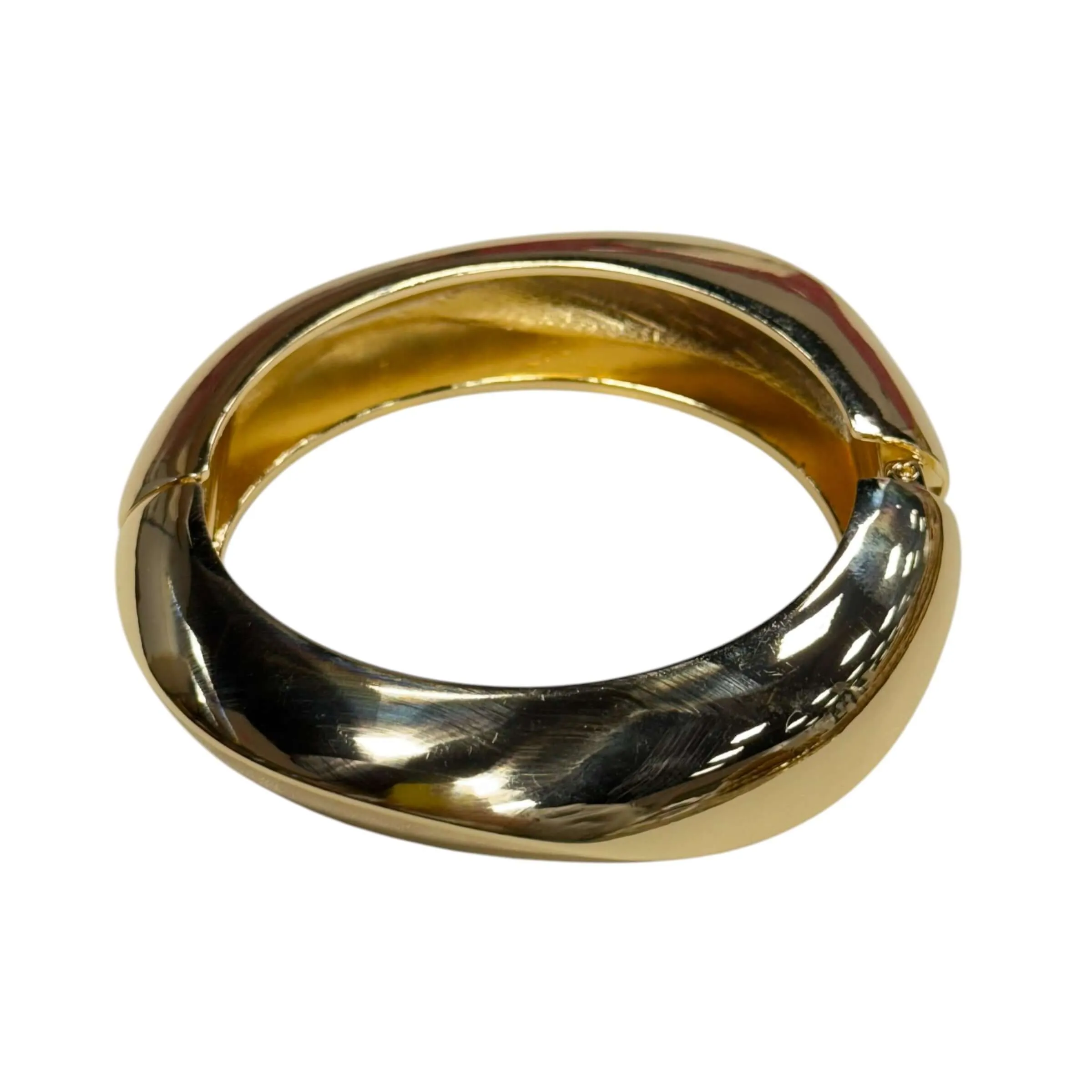 Smooth Gold Metal Bracelet