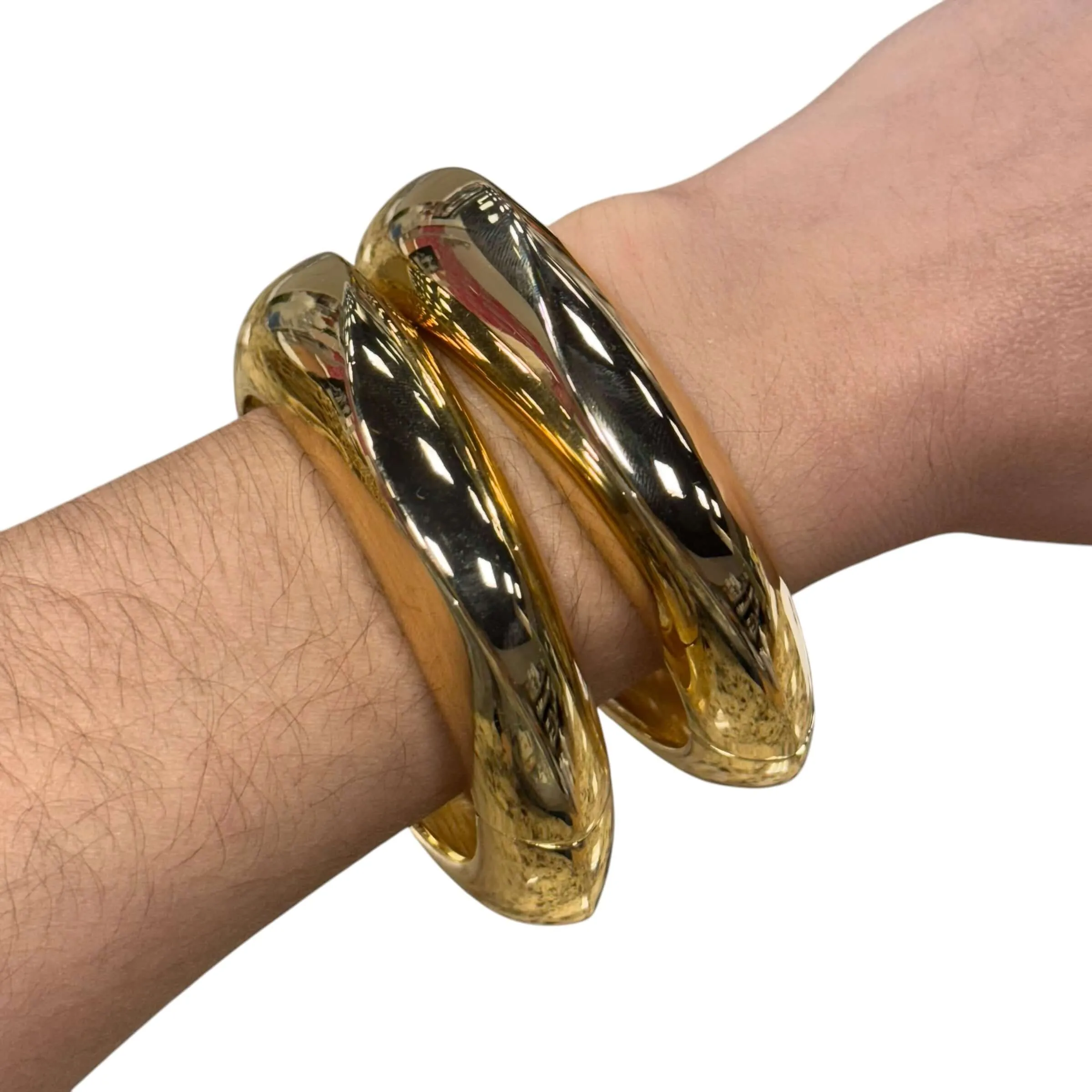 Smooth Gold Metal Bracelet