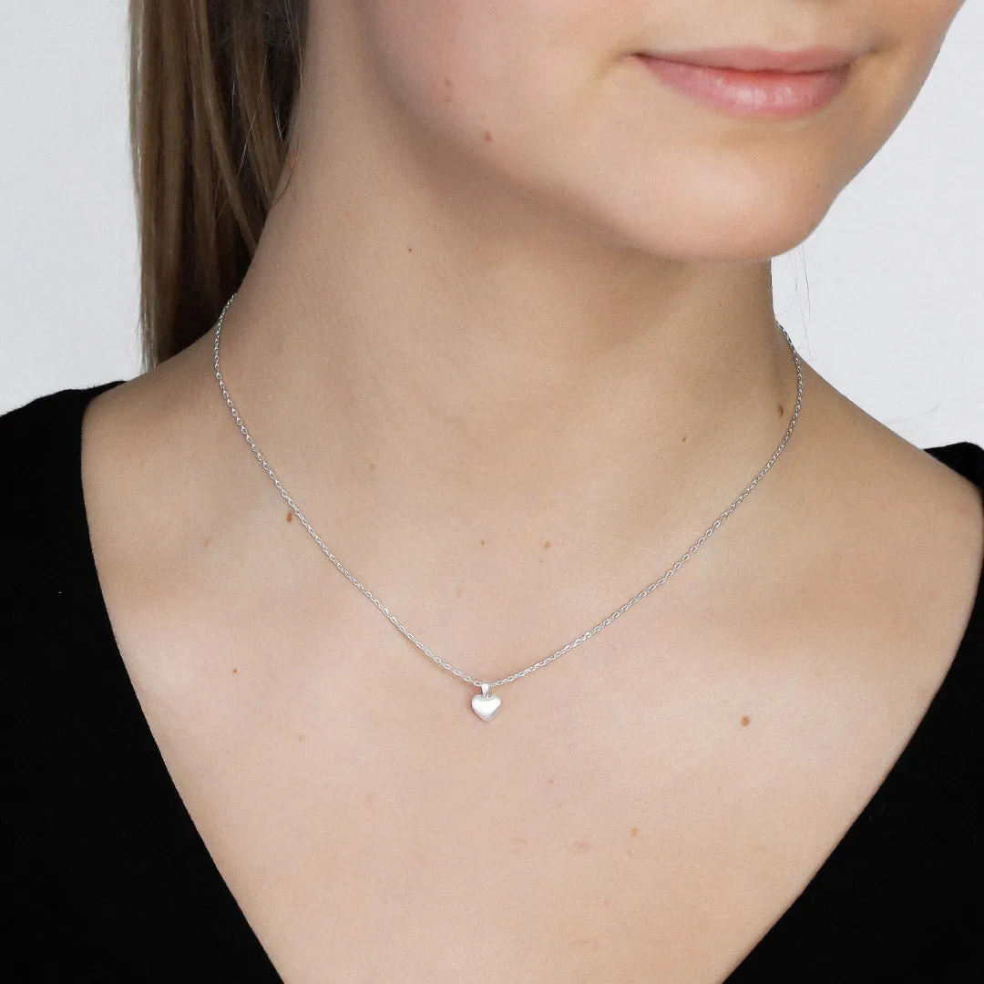SOPHIA tiny heart pendant necklace silver-plated