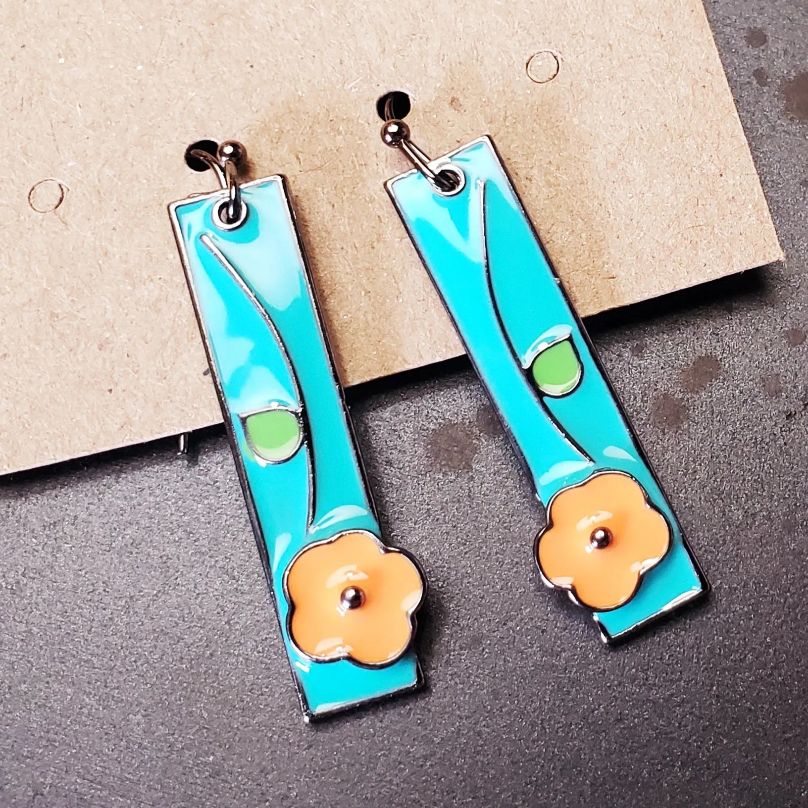 Tangerine Bloom Earrings