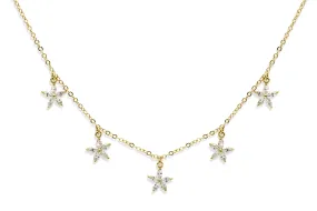 Tannat Sterling Silver flower pendant Gold Necklace