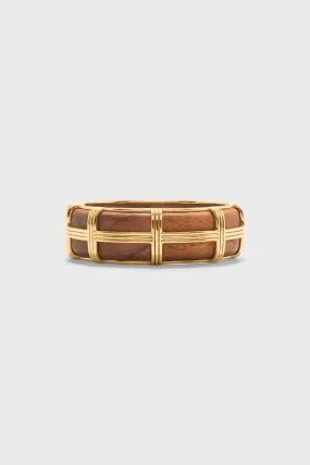 Teak Gaia Hinged Bangle