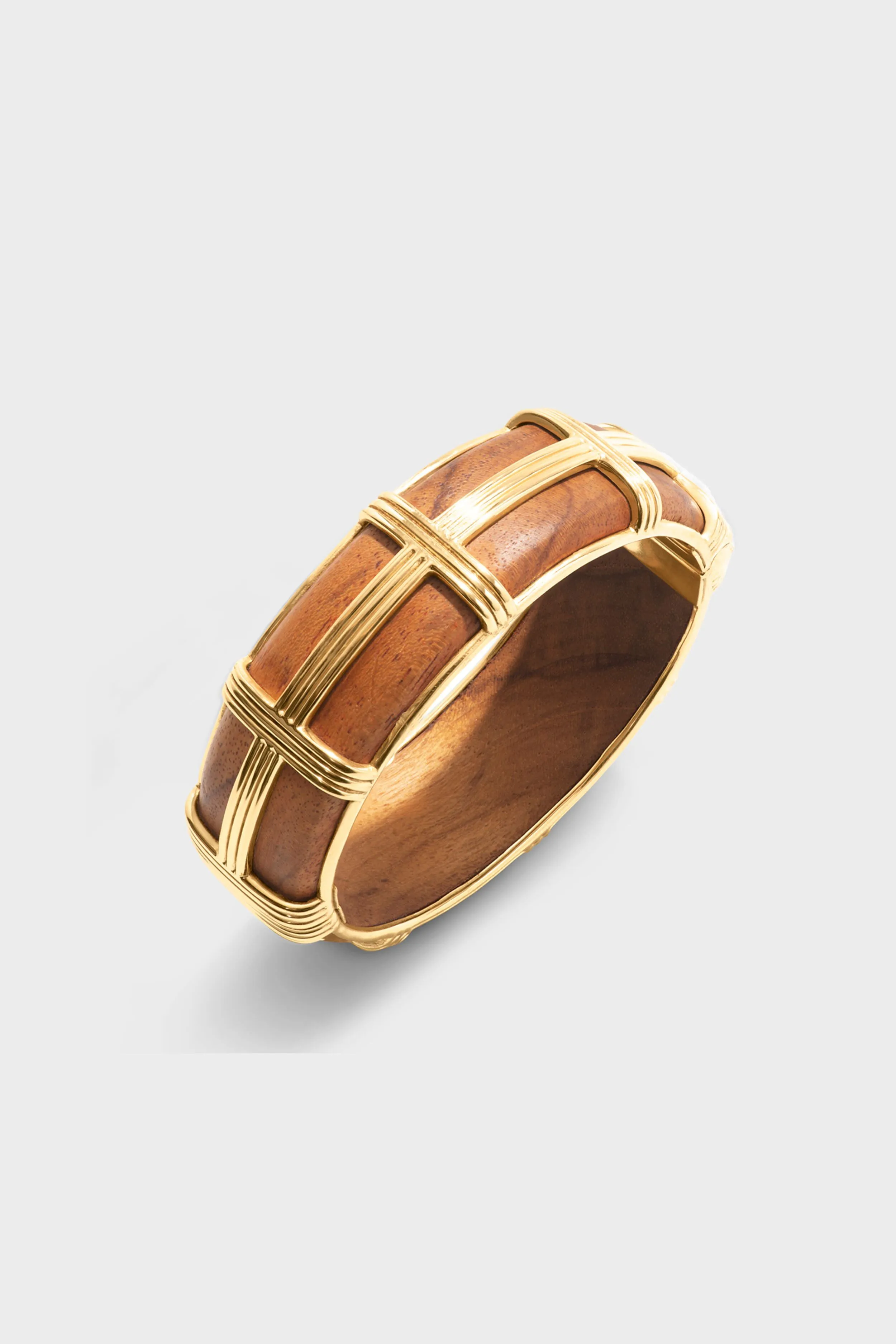 Teak Gaia Hinged Bangle