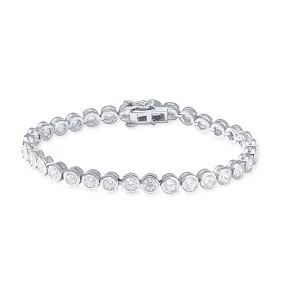 Tennis Bracelet with Cubic Zirconia in Sterling Silver