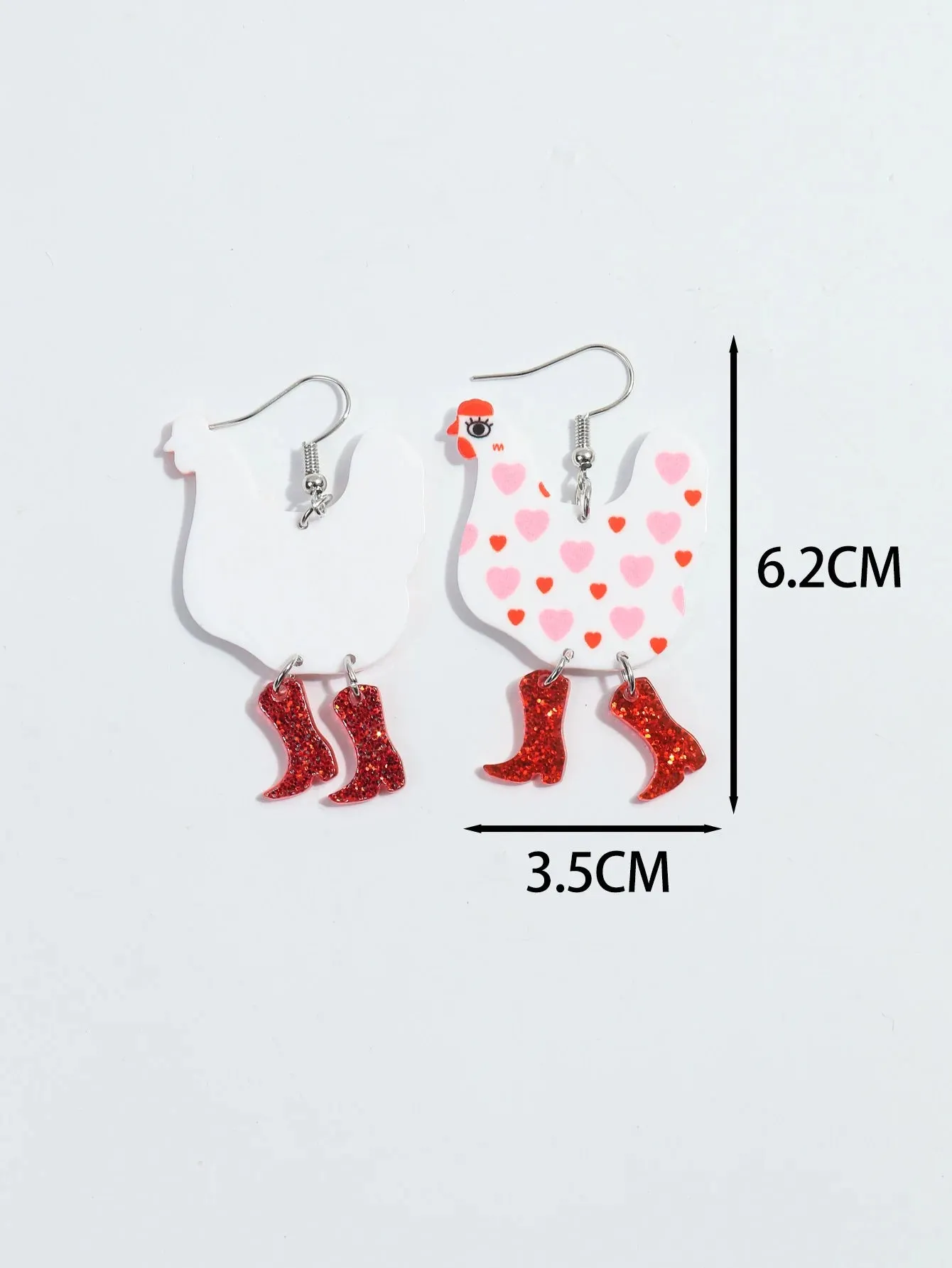 Valentine's Day Chicken Earrings