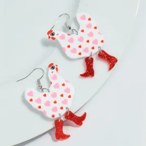 Valentine's Day Chicken Earrings