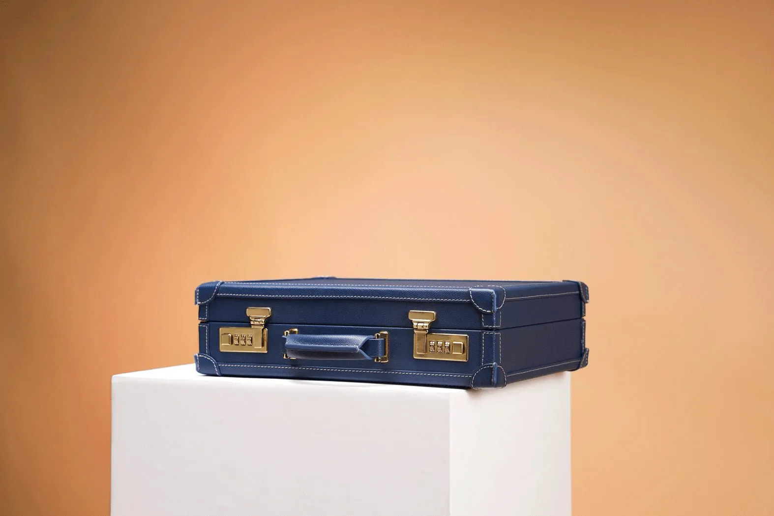 Watch Collector Case - Saffiano Navy Blue