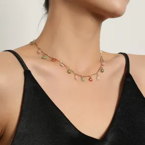 Wholesale Flower Simple Copper Necklaces