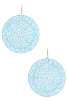 Women Round Acrylic Colorful Earrings