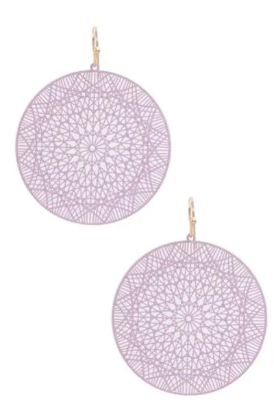 Women Round Acrylic Colorful Earrings