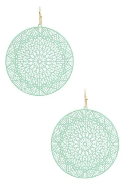 Women Round Acrylic Colorful Earrings