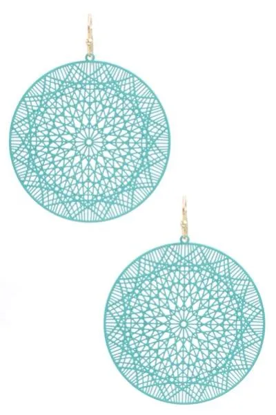 Women Round Acrylic Colorful Earrings