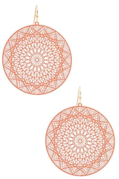 Women Round Acrylic Colorful Earrings