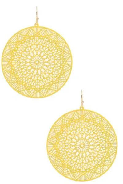 Women Round Acrylic Colorful Earrings