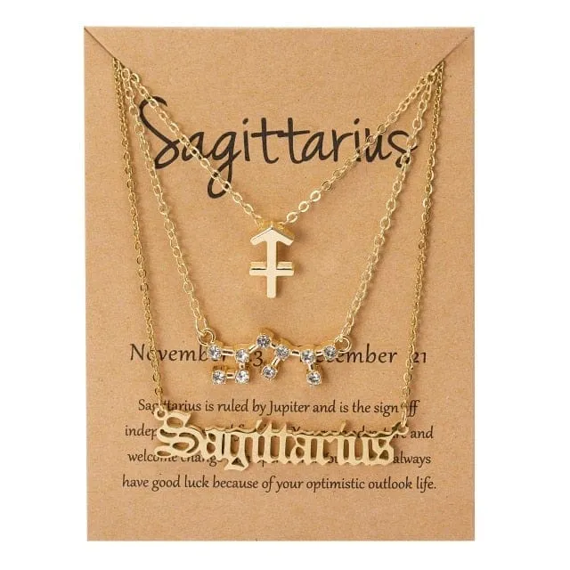 Zodiac Charm Jewelry Set