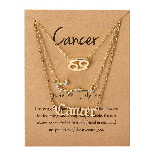 Zodiac Charm Jewelry Set