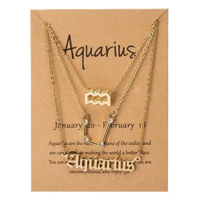 Zodiac Charm Jewelry Set