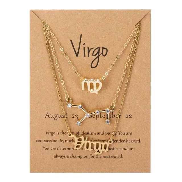 Zodiac Charm Jewelry Set