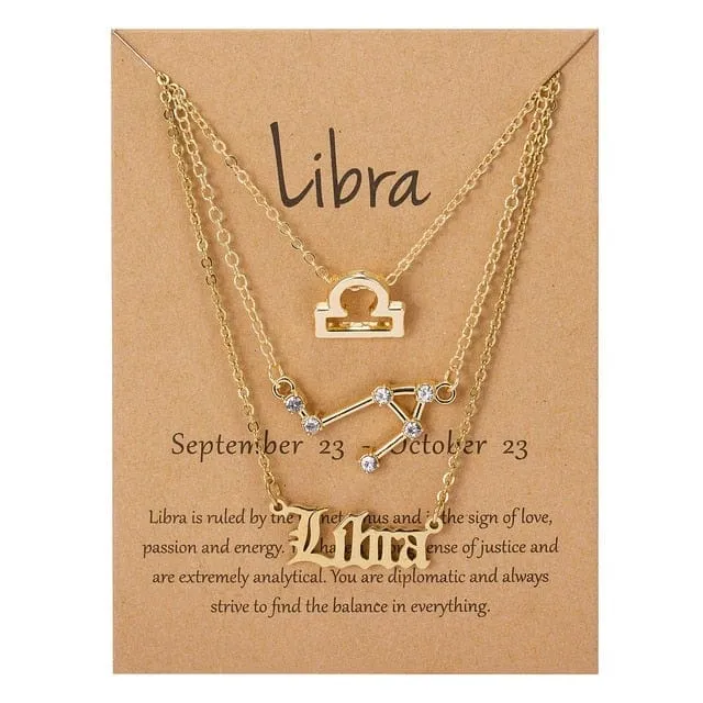 Zodiac Charm Jewelry Set