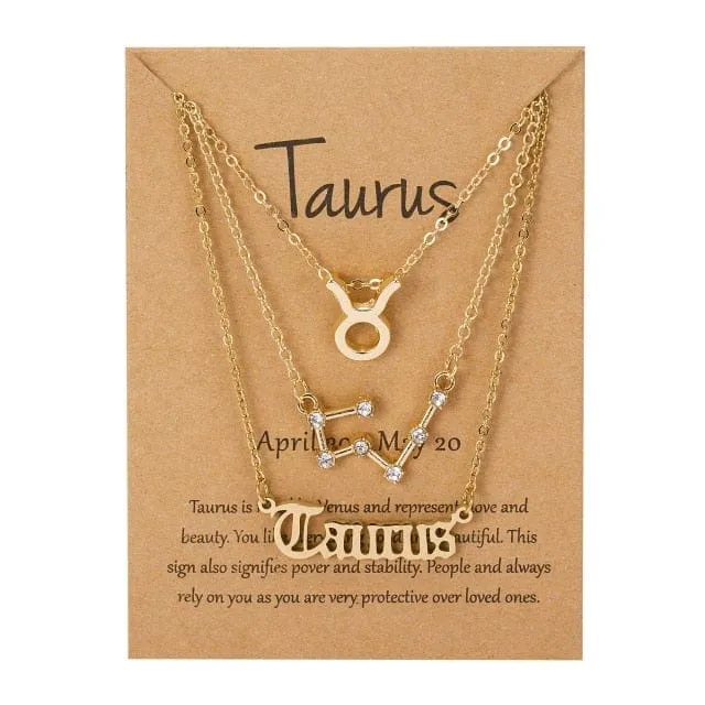 Zodiac Charm Jewelry Set