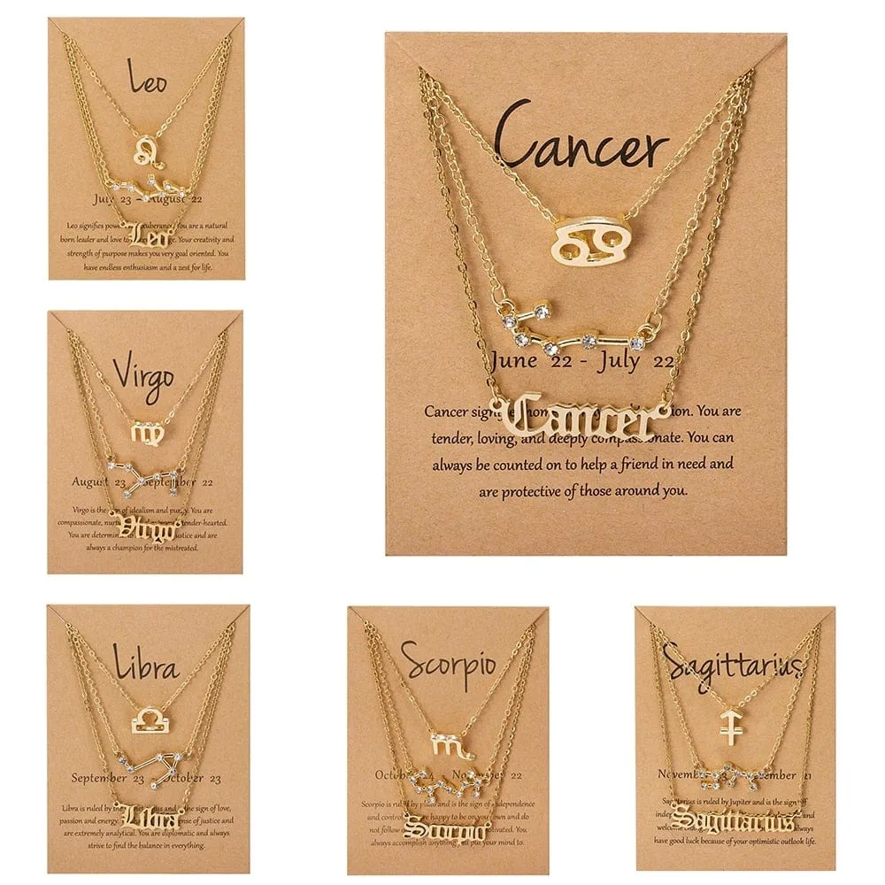 Zodiac Charm Jewelry Set