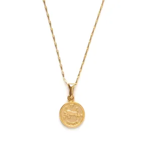 Zodiac Medallion Charm Necklace