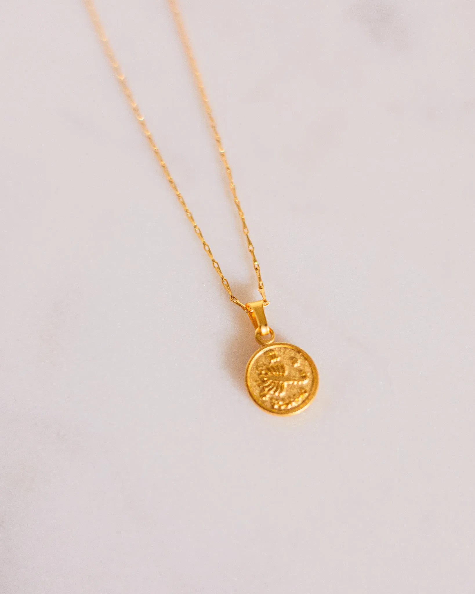 Zodiac Medallion Charm Necklace